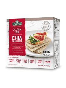 Orgran hrustljavi kruhki iz chia semen v kartonski embalaži, 125g.