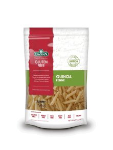 Orgran večzrnate testenine s kvinojo v obliki peresnikov v plastični embalaži, 250g.
