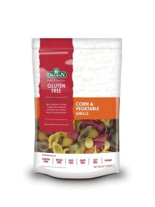 Orgran koruzne testenine v obliki školjk v prozorni embalaži, 250g.