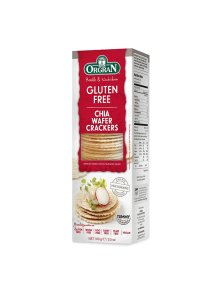 Orgran krekerji s chia semeni v kartonski embalaži, 100g.