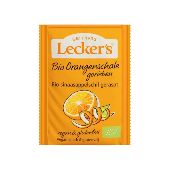 Lecker's naribana pomarančna lupinica v embalaži 15g
