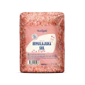 Nutrigold grobo mleta jodirana himalajska sol v prozorni 1000 gramski plastični embalaži.