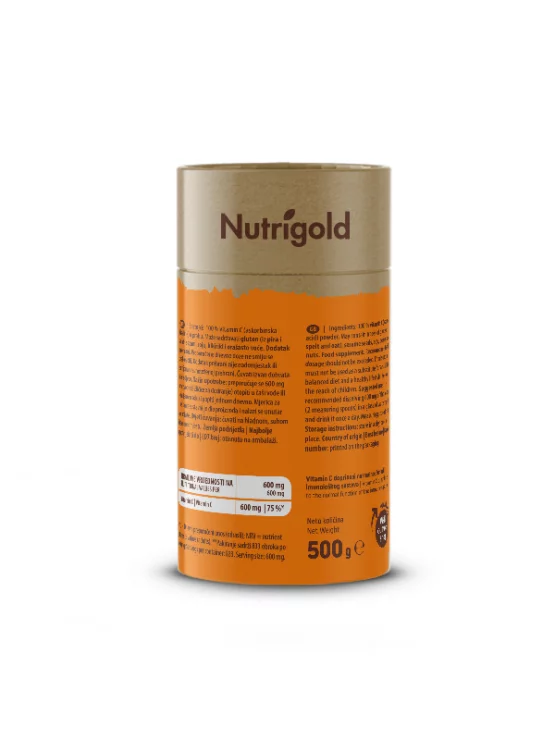 Vitamin C v prahu (Askorbinska kislina) 500g Nutrigold