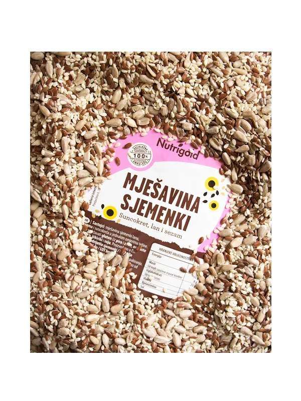 Nutrigold mešanica semen v plastični embalaži, 750g.