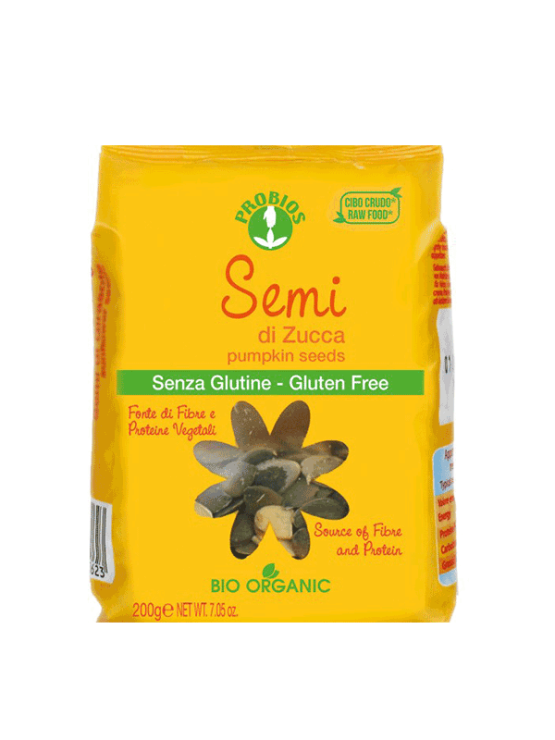 Probios ekološka bučna semena Brez glutena v plastični embalaži, 200g.