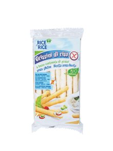 Probios ekološki riževi grisini brez glutena v plastični embalaži, 100g.