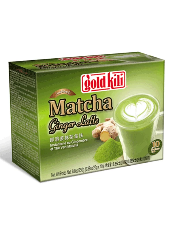Instant Matcha čaj z ingverjeme 10x25g Gold Kili