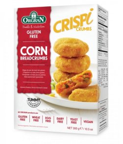 Orgran koruzne krušne drobtine brez glutena v kartonski embalaži, 300g.