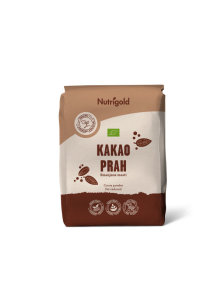 Nutrigold ekološki kakav v prahu v rjavi papirnati embalaži, 500g.