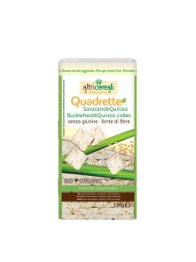 Probios ekološki Quadrette vaflji z ajdo in kvinojo v plastični embalaži, 130g.