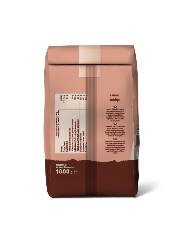 Nutrigold drobni ovseni otrobi v rjavi papirnati embalaži, 1000g.