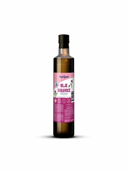 Nutrigold hladno stisnjeno olje pegastega badlja v steklenici, 500ml.