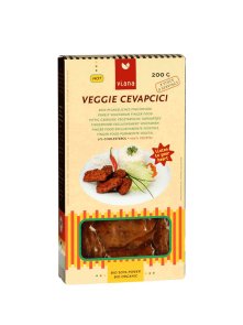 Viana ekološki začinjeni čevapčiči v kartonskie embalaži, 200g.