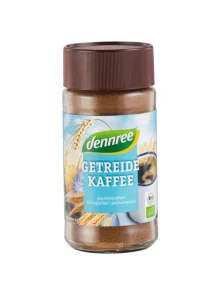 Dennree ekološka kava iz ječmena in cikorije v kozarcu, 100g.