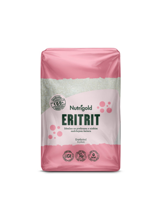 Nutrigold eritritol, naravno sladilo rez kalorij, 1000g.