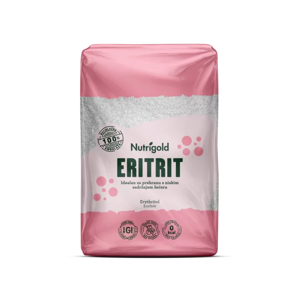 Nutrigold eritritol, naravno sladilo rez kalorij, 1000g.