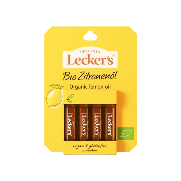 Lecker's limonino olje hladno stisnjeno v embalaži 4x2ml