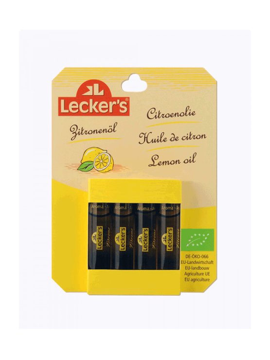 Lecker's limonino olje hladno stisnjeno v embalaži 4x2ml