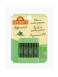 Lecker's olje poprove mete ekološko v embalaži 4x2ml