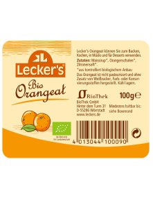 Kandirana pomarančna lupina (arancini) – Ekološka 100g Lecker's
