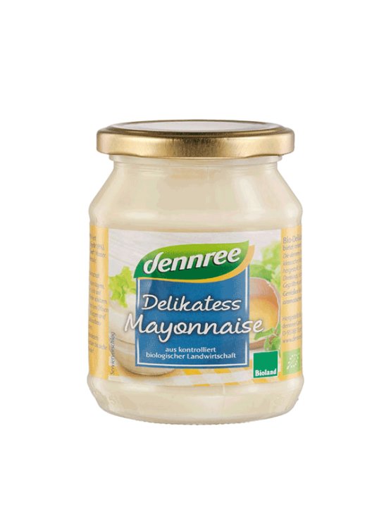 Dennree ekološka delikatesna majoneza v kozarcu, 250ml.