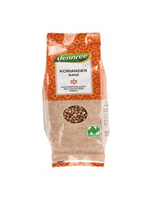 Dennree ekološki celi koriander v plastični embalaži, 45g.
