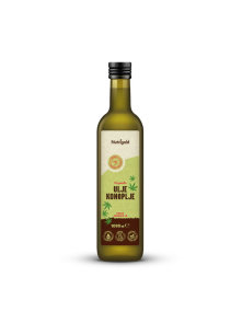 Nutrigold ekološko hladno prešano konopljino olje v steklenici, 1000ml.