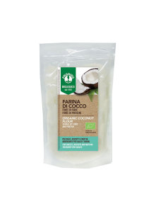 Probios kokosova moka brez glutena v prozorni plastični embalaži, 250g.