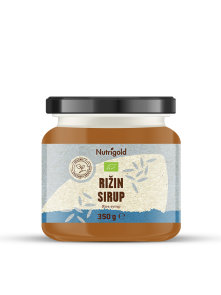 Nutrigold ekološki rižev sirup v steklenoj embalaži, 350g.