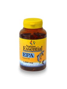 Nature Essential Ribje olje EPA 1000mg v plastični embalaži, 100 tablet.