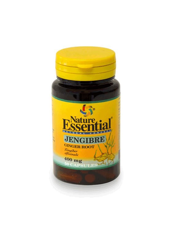 Nature Essential ingverjeva korenika 400mg v plastični embalaži, 50 kapsul.