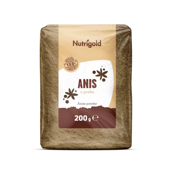 Nutrigold janež v prahu v prozorni plastični embalaži, 200g.