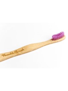 Humble Brush otroška zobna ščetka iz bambusa za otroke ultra soft roza z lesenim ročajem