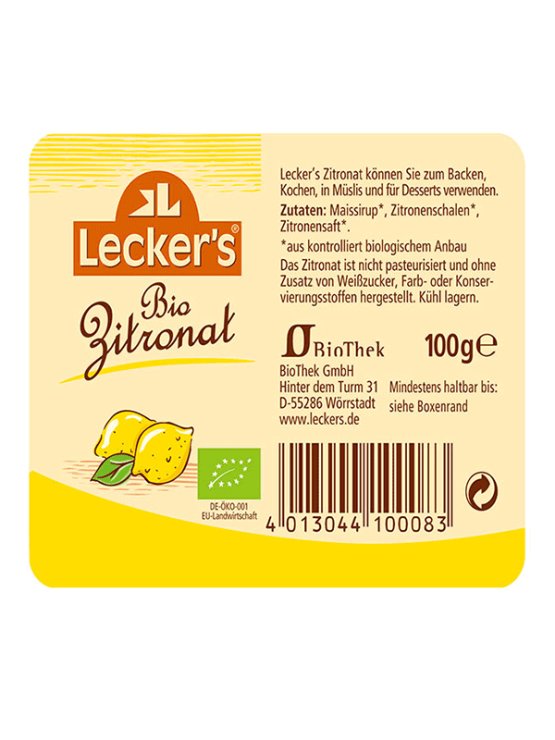 Lecker+s kandirana limonina lupina v embalaži 100g