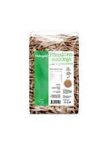 Nutrigold pšenični otrobi v granulah v prozorni plastični embalaži, 500g.
