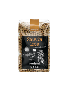 Nutrigold ekološka rjava leča v prozorni plastični embalaži, 500g.