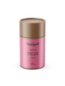 Nutrigold ekološki tulsi v prahu v rjavi embalaži, 200g.