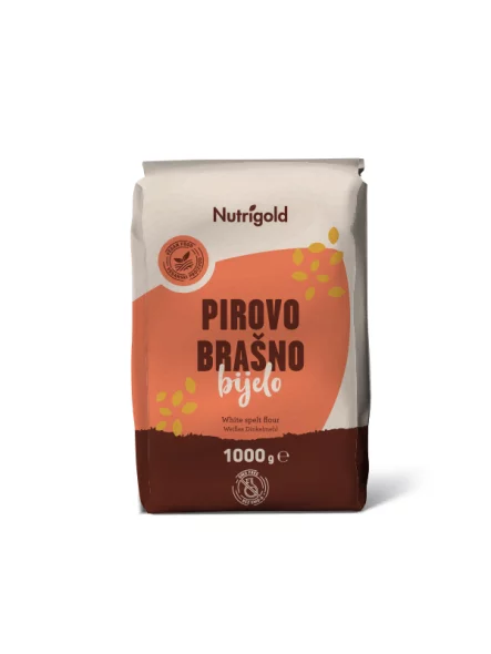 Nutrigold bela pirina moka v rjavi papirnati embalaži, 1000g.