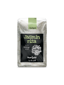 Nutrigold jasminov riž v prozorni plastični embalaži, 1000g.