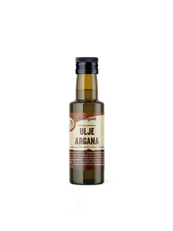 Nutrigold ekološko arganovo olje v steklenički, 100ml.