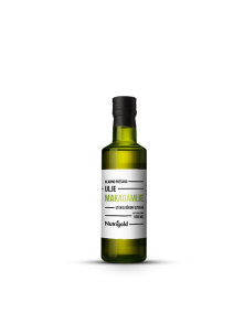 Nutrigold ekološko hladno stiskano makadamijino olje v steklenički 100ml.
