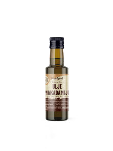 Nutrigold ekološko hladno stiskano makadamijino olje v steklenički 100ml.