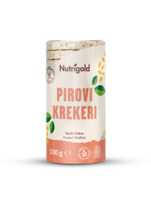 Nutrigold Natural pirini vaflji v prozorni plastični embalaži, 100g.