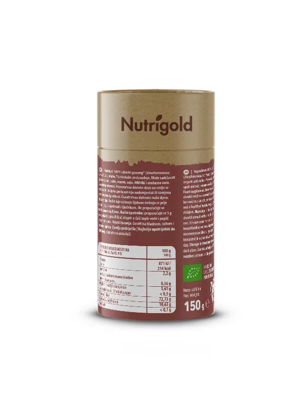 Nutrigold ekološki sibirski ginseng, 150g.