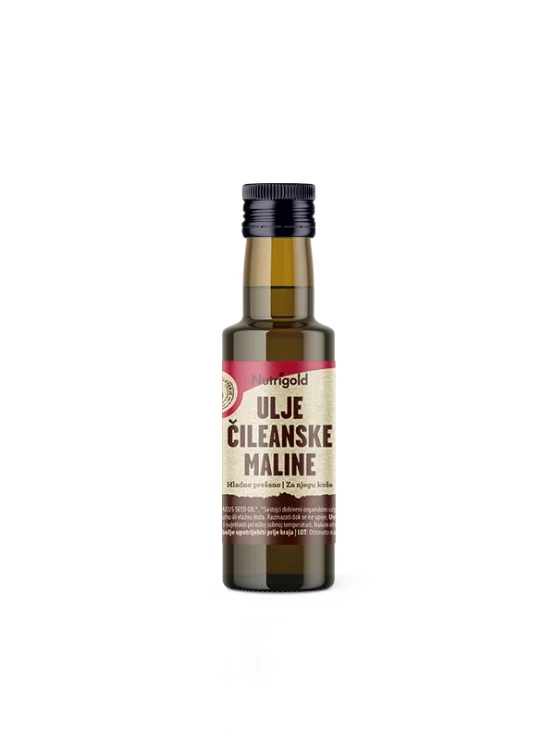 Nutrigold ekološko olje iz semen čilskih malin v steklenički, 100ml.