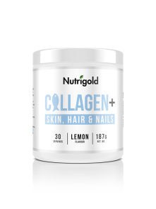 Collagen+ Skin, Hair and Nails - Za kožo, lase in nohte - Limona 187g Nutrigold