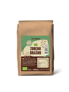Nutrigold ekološka ovsena moka v rjavi papirnati embalaži, 1000g.