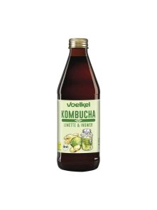 Voelkel ekološki kombucha napitek z limeto in ingverjem v steklenici, 0,33l.