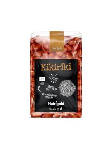 Nutrigold ekološki arašidi v 500 gramski prozorni plastični embalaži.