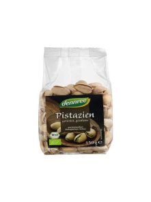 Dennree ekološka pistacija v lupini v prozorni plastični embalaži, 150g.